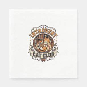 Introvert Kat Club Kat Introvert Anti Sociaal Vint Servet