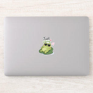 Introvert Kikker Meme Sticker – Gewoon Vibing Scha