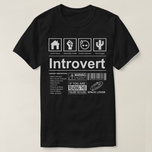 Introvert Label Pet T-shirt (Design voorkant)