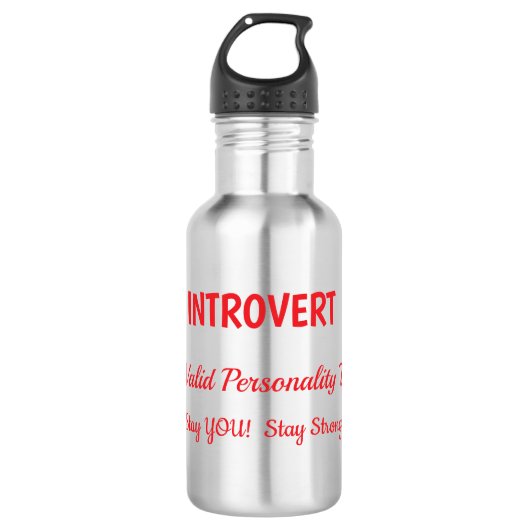 Introvert Liefde Waterfles (Voorkant)