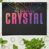 Introvert maar bereid om het kristal te bespreken theedoek (Gevouwen)