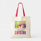 Introvert maar bereid om het kristal te bespreken tote bag (Achterkant)
