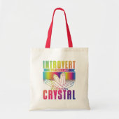 Introvert maar bereid om het kristal te bespreken tote bag (Voorkant)