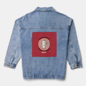 Introvert maar bereid om katten te bespreken - Fun Denim Jacket (Achterkant)