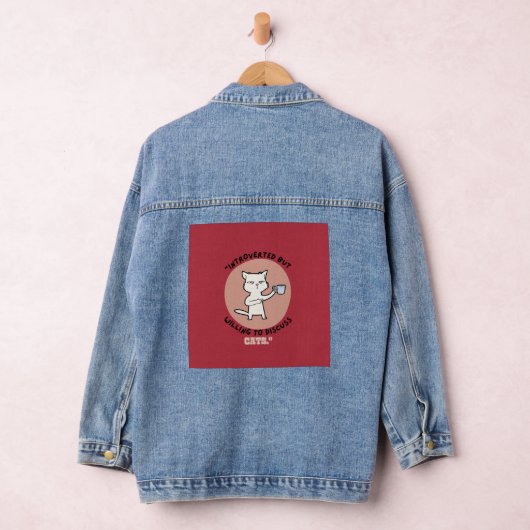 Introvert maar bereid om katten te bespreken - Fun Denim Jacket (Hangar)