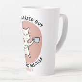 Introvert maar bereid om katten te bespreken - Fun Latte Mok (Rechterhoek)