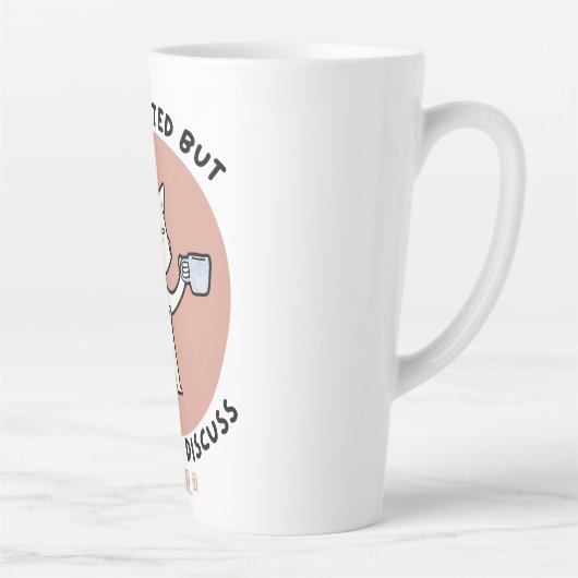 Introvert maar bereid om katten te bespreken - Fun Latte Mok (Rechts)