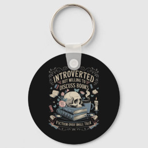 Introvert, maar bereid om over boeken te praten Cl Sleutelhanger