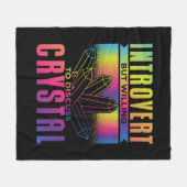 Introvert Maar Bereid Om Over Kristal Te Praten Fleece Deken (Voorkant (Horizontaal))