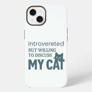Introvert, maar bereid om over mijn kat te praten iPhone 13 hoesje