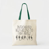 Introvert maar bereid om over planten te praten tote bag (Voorkant)