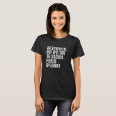 Introvert, maar bereid om over spreken in het open t-shirt (Voorkant volledig)