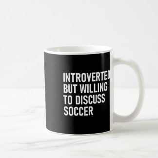 Introvert maar bereid om over voetbal te praten  koffiemok