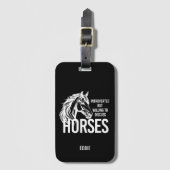 Introvert maar bereid om paarden grappig te bespre bagagelabel (Voorkant (verticaal))