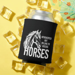 Introvert maar bereid om paarden grappig te bespre blikjeskoeler