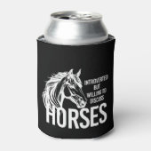 Introvert maar bereid om paarden grappig te bespre blikjeskoeler (Blikje Voorkant)