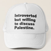 Introvert maar bereid om Palestina te bespreken Trucker Pet (Voorkant)