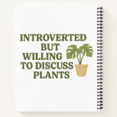 Introvert maar bereid om Planten te bespreken – Sp Notitieboek (Achterkant)