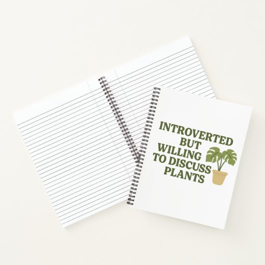 Introvert maar bereid om Planten te bespreken – Sp Notitieboek (Binnen)