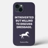 Introvert maar bereid om te bespreken dressuur gra Case-Mate iPhone case (Achterkant)