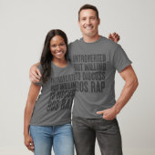 introvert maar bereid om te discussiëren over 90s t-shirt (Unisex)