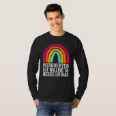 Introvert, maar bereid om te discussiëren over bag t-shirt (Voorkant volledig)