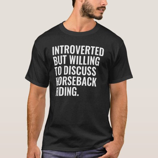 Introvert, maar bereid om te discussiëren over paa t-shirt (Voorkant)