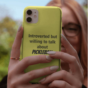 Introvert maar bereid om te praten Pickleball Grap Case-Mate iPhone Case
