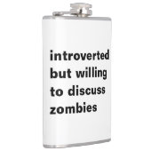 Introvert maar bereid om zombies te bespreken heupfles (Rechts)