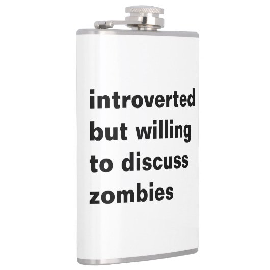 Introvert maar bereid om zombies te bespreken heupfles (Rechts)