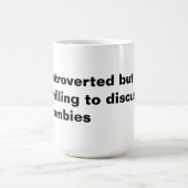 Introvert maar bereid om zombies te bespreken koffiemok (Center)