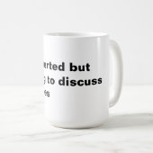 Introvert maar bereid om zombies te bespreken koffiemok (Voorkant rechts)