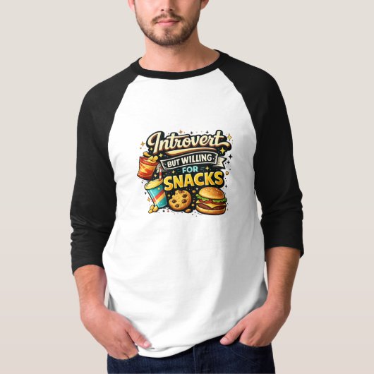 Introvert Maar Bereid Voor Snacks T-shirt (Voorkant)