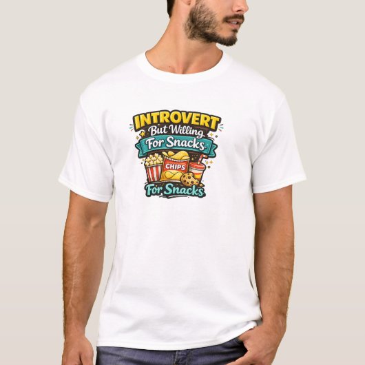 Introvert Maar Bereid Voor Snacks T-shirt (Voorkant)