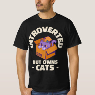 Introvert maar bezit katten Kat Liefhebber T-shirt