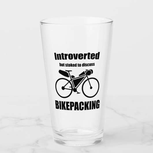 Introvert maar gestookt om te praten over bikepack glas (Voorkant)
