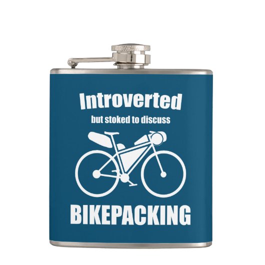 Introvert maar gestookt om te praten over bikepack heupfles (Voorkant)