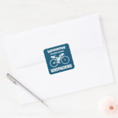 Introvert maar gestookt om te praten over bikepack vierkante sticker (Envelop)