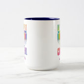 Introvert maar het Factureren om de Douane van het Tweekleurige Koffiemok (Center)