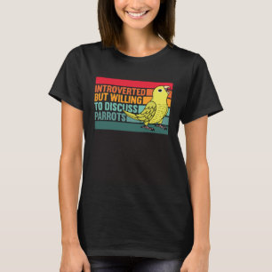 Introvert maar papegaaien geel Parrotlet T-shirt