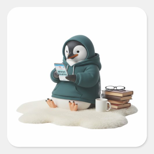 Introvert Maar Zal Sms'en Sticker (Voorkant)