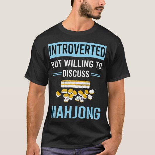 Introvert Mahjong Majong Mah Jong Mah Jong T-shirt (Voorkant)