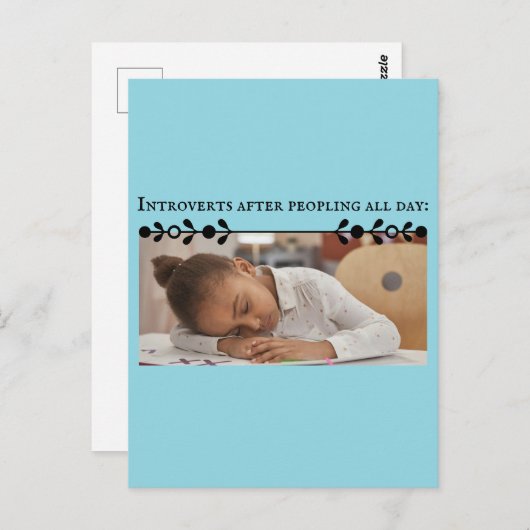 Introvert meme-Briefkaart Briefkaart (Voorkant / Achterkant)