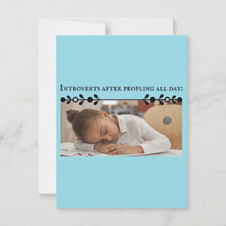 Introvert meme-Briefkaart Briefkaart