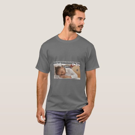 Introvert Meme Donker T-shirt (Voorkant volledig)