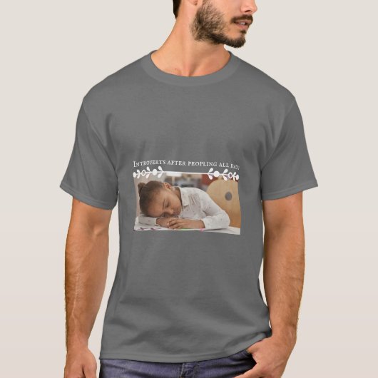 Introvert Meme Donker T-shirt (Voorkant)