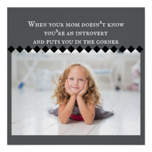Introvert meme glanzend Poster afdrukken