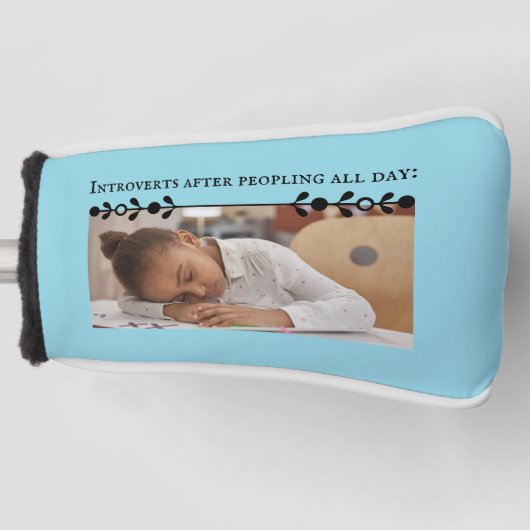 Introvert Meme Golf Head Hoesje Golfheadcover (Voorkant)