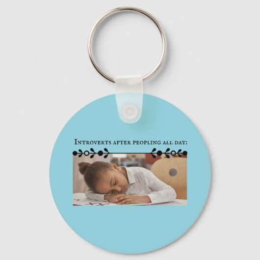 Introvert meme-Sleutelhanger Sleutelhanger (Achterkant)