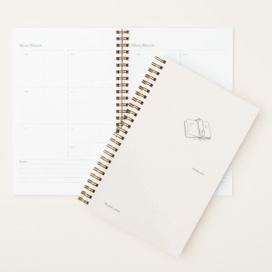 Introvert Minimalist Black and White Small Planner (Display)